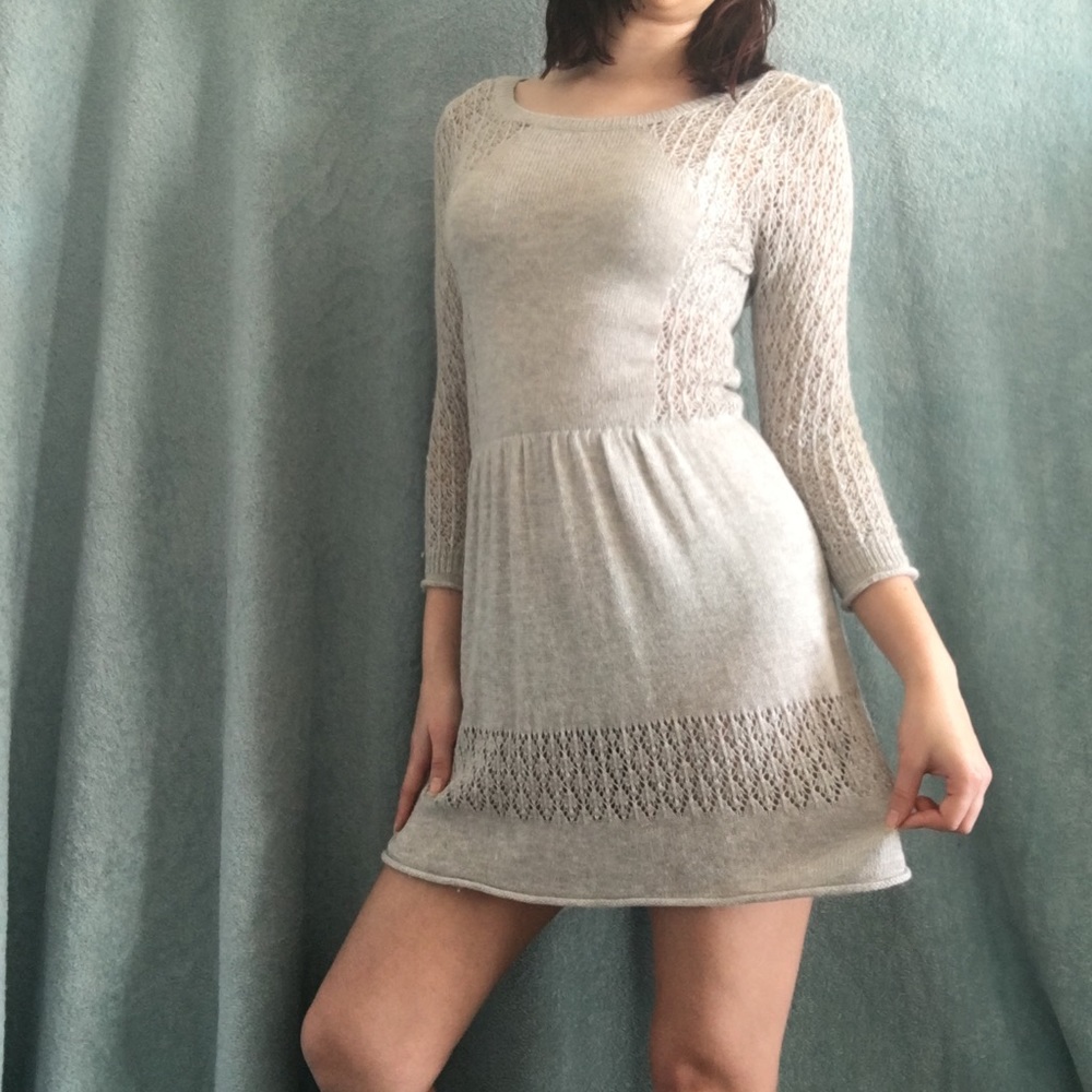 Light Grey Knit Mini Dress